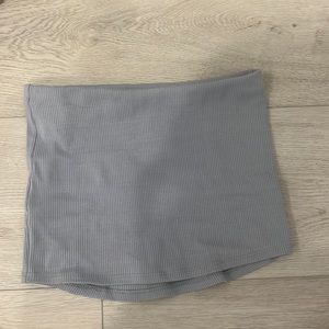NWOT grey ribbed mini skirt
